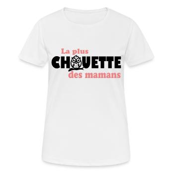 La plus chouette des mamans - T-shirt respirant Femme - blanc - Devant - AI Model Female 172 dark (172cm)