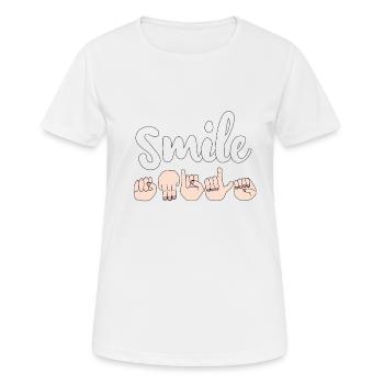 langues 13 - T-shirt respirant Femme - blanc - Devant - AI Model Female 172 dark (172cm)