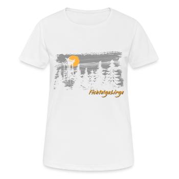 Fichtelgebirge Schneeberg Backöfele Pinselstrich - Frauen T-Shirt atmungsaktiv - Weiß - Vorne - AI Model Female 172 dark (172cm)