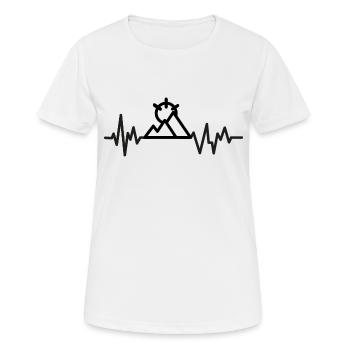Berge Herzschlag Berg - Frauen T-Shirt atmungsaktiv - Weiß - Vorne - AI Model Female 172 dark (172cm)