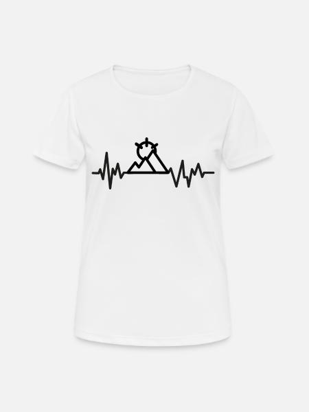 Mountains Heartbeat Mountain - Women's Breathable T-Shirt - white