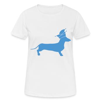 Dackel Alaaf - Frauen T-Shirt atmungsaktiv - Weiß - Vorne - AI Model Female 172 dark (172cm)