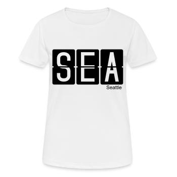 Seattle - Women's Breathable T-Shirt - white - Front - AI Model Female 172 dark (172cm)