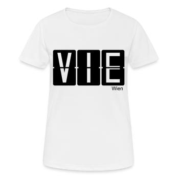 Wien - Frauen T-Shirt atmungsaktiv - Weiß - Vorne - AI Model Female 172 dark (172cm)