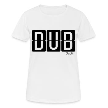 Dublin - Frauen T-Shirt atmungsaktiv - Weiß - Vorne - AI Model Female 172 dark (172cm)
