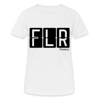 Florenz - Frauen T-Shirt atmungsaktiv - Weiß - Vorne - AI Model Female 172 dark (172cm)