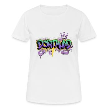 Dortmund Deutschland Stadt Graffiti Spray Sprayer - Frauen T-Shirt atmungsaktiv - Weiß - Vorne - AI Model Female 172 dark (172cm)