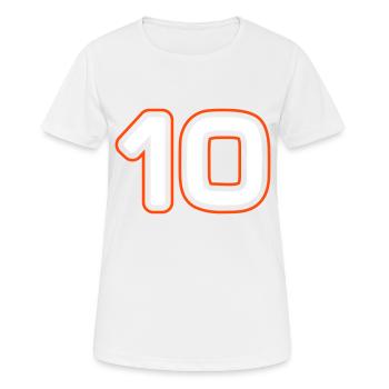 10 Zahl symbol - Frauen T-Shirt atmungsaktiv - Weiß - Vorne - AI Model Female 172 dark (172cm)