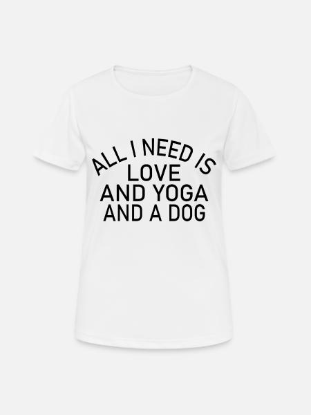 yoga dog - Women's Breathable T-Shirt - white