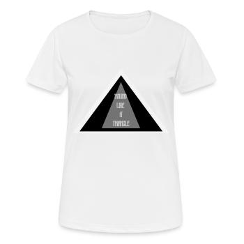 Round Like A Triangle - Frauen T-Shirt atmungsaktiv - Weiß - Vorne - AI Model Female 172 dark (172cm)