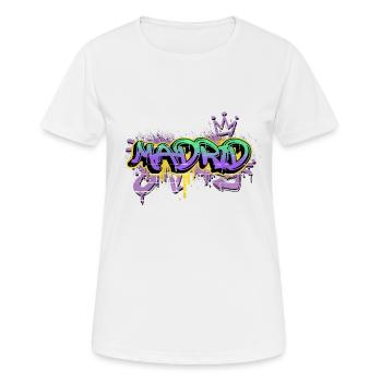 Madrid Spanien Stadt Graffiti Spray Sprayer - Frauen T-Shirt atmungsaktiv - Weiß - Vorne - AI Model Female 172 dark (172cm)