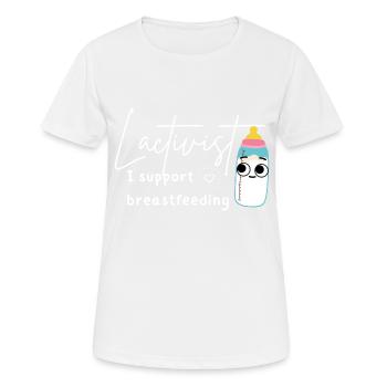 Funny lactation consultant breastfeeding support - Women's Breathable T-Shirt - white - Front - AI Model Female 172 dark (172cm)