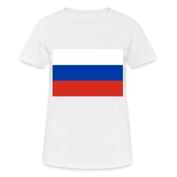Russia - Women's Breathable T-Shirt - white - Front - AI Model Female 172 dark (172cm)
