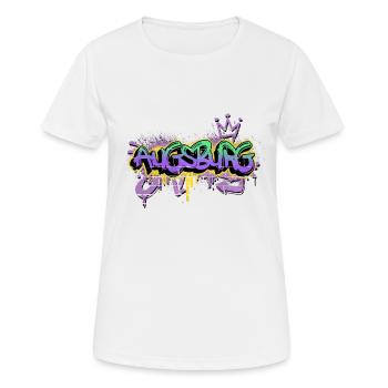 Augsburg Deutschland Stadt Graffiti Spray Sprayer - Frauen T-Shirt atmungsaktiv - Weiß - Vorne - AI Model Female 172 dark (172cm)