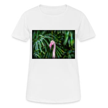 Fractalius Flamingo - T-shirt respirant Femme - blanc - Devant - AI Model Female 172 dark (172cm)