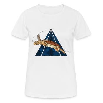 Echte Karettschildkröte - Frauen T-Shirt atmungsaktiv - Weiß - Vorne - AI Model Female 172 dark (172cm)