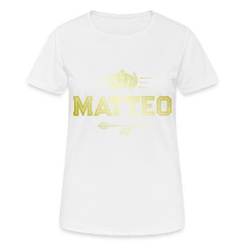 Matteo - T-shirt respirant Femme - blanc - Devant - AI Model Female 172 dark (172cm)