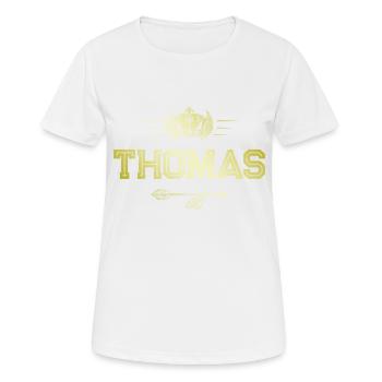 Thomas - Women's Breathable T-Shirt - white - Front - AI Model Female 172 dark (172cm)