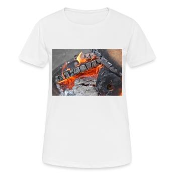Close up of embers - Women's Breathable T-Shirt - white - Front - AI Model Female 172 dark (172cm)