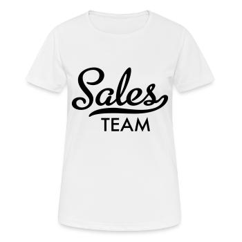 Sales Team - Women's Breathable T-Shirt - white - Front - AI Model Female 172 dark (172cm)