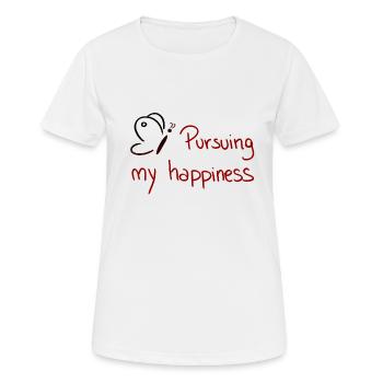 Mein Glück verfolgen - Frauen T-Shirt atmungsaktiv - Weiß - Vorne - AI Model Female 172 dark (172cm)