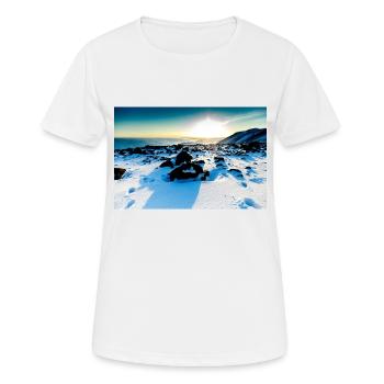 Sonnenuntergang - Frauen T-Shirt atmungsaktiv - Weiß - Vorne - AI Model Female 172 dark (172cm)