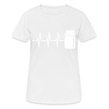 Épicentre de pouls symbole de miel - T-shirt respirant Femme - blanc - Devant - AI Model Female 172 dark (172cm)