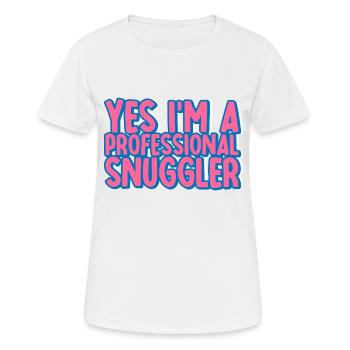 Yes, I'm A Professional Snuggler 2 - Frauen T-Shirt atmungsaktiv - Weiß - Vorne - AI Model Female 172 dark (172cm)