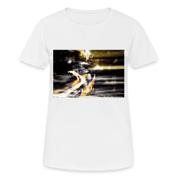 Abstract lights black and yellow - Women's Breathable T-Shirt - white - Front - AI Model Female 172 dark (172cm)