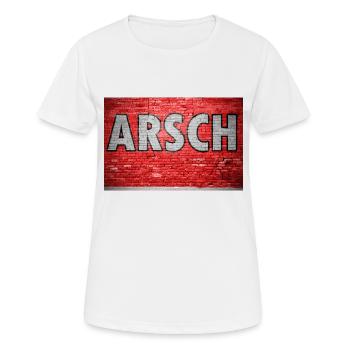 Graffiti de mur de briques de cul - T-shirt respirant Femme - blanc - Devant - AI Model Female 172 dark (172cm)