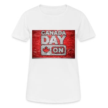Canada Day Graffiti Fête du Canada - Frauen T-Shirt atmungsaktiv - Weiß - Vorne - AI Model Female 172 dark (172cm)