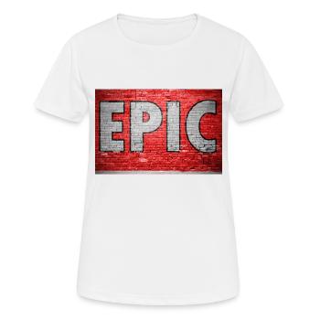 Graffiti épique sur un mur de briques - T-shirt respirant Femme - blanc - Devant - AI Model Female 172 dark (172cm)