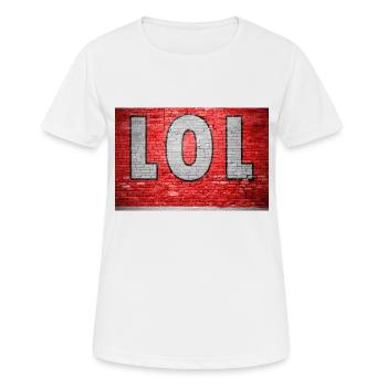 Lol Graffiti Mur de briques - T-shirt respirant Femme - blanc - Devant - AI Model Female 172 dark (172cm)