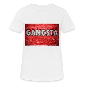 Graffiti de mur de briques de gangster - T-shirt respirant Femme - blanc - Devant - AI Model Female 172 dark (172cm)