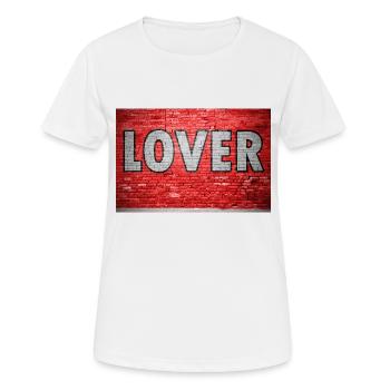 Amoureux Graffiti Mur de briques - T-shirt respirant Femme - blanc - Devant - AI Model Female 172 dark (172cm)