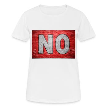 No Brick Wall Graffiti - Women's Breathable T-Shirt - white - Front - AI Model Female 172 dark (172cm)
