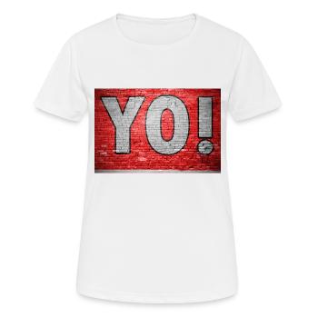 Salut! Graffiti de mur de briques - T-shirt respirant Femme - blanc - Devant - AI Model Female 172 dark (172cm)