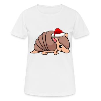 Armadillo Comic Christmas - T-shirt respirant Femme - blanc - Devant - AI Model Female 172 dark (172cm)