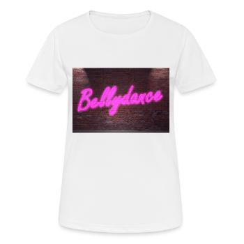 Neon Bauchtanz Schriftzug - Frauen T-Shirt atmungsaktiv - Weiß - Vorne - AI Model Female 172 dark (172cm)