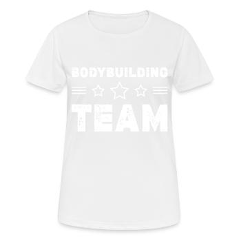 Équipe de musculation - T-shirt respirant Femme - blanc - Devant - AI Model Female 172 dark (172cm)