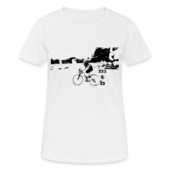 MTB MTB bike BMX - Frauen T-Shirt atmungsaktiv - Weiß - Vorne - AI Model Female 172 dark (172cm)