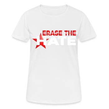 Effacer la haine 6 - T-shirt respirant Femme - blanc - Devant - AI Model Female 172 dark (172cm)