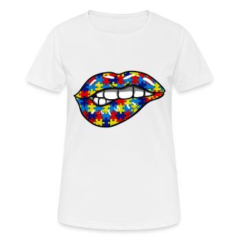 Couleur des lèvres - T-shirt respirant Femme - blanc - Devant - AI Model Female 172 dark (172cm)