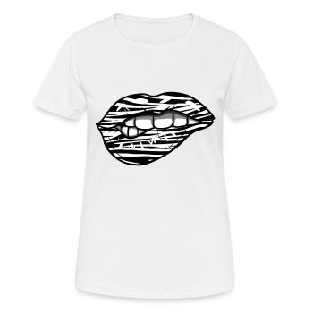 Colorez les lèvres! - T-shirt respirant Femme - blanc - Devant - AI Model Female 172 dark (172cm)
