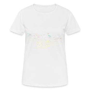 MTB MTB Downhill - Frauen T-Shirt atmungsaktiv - Weiß - Vorne - AI Model Female 172 dark (172cm)