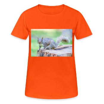 Écureuil gris Grauhörnchen Sciurus carolinensis - T-shirt respirant Femme - orange néon - Devant - AI Model Female 172 dark (172cm)