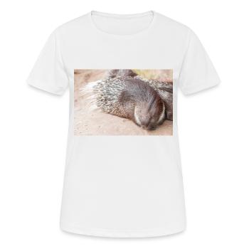Stachelschwein - Frauen T-Shirt atmungsaktiv - Weiß - Vorne - AI Model Female 172 dark (172cm)