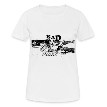 bmx race racing vtt motocross mtb bike rad - T-shirt respirant Femme - blanc - Devant - AI Model Female 172 dark (172cm)