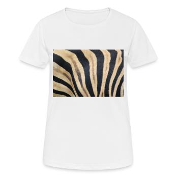 Zebra (in german Zebra or Zebras) Hippotigris - Women's Breathable T-Shirt - white - Front - AI Model Female 172 dark (172cm)
