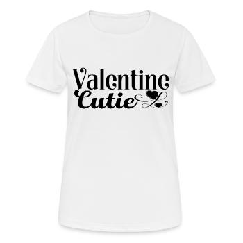 Valentine Cutie - T-shirt respirant Femme - blanc - Devant - AI Model Female 172 dark (172cm)